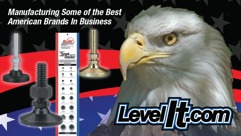 Level-It Leveling Mount NSW-5A Stud Style Non-Skid Leveler Extended Length S/&W Manufacturing Co Inc.