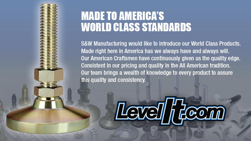 Level-It Leveling Mount MB-SW6L Anti-Vibe Stud Style Leveler S/&W Manufacturing Co Inc.