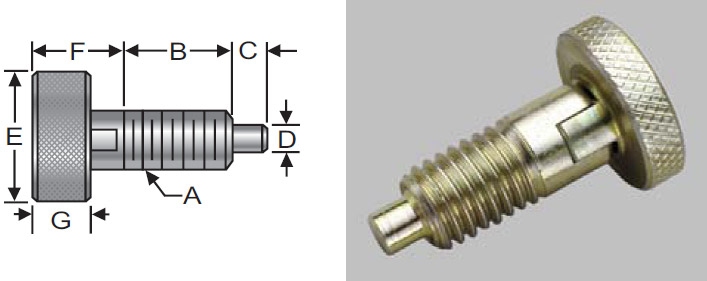 Hand Retractable Spring Plunger SKLS-4-316 Locking Hand-Retractable Knurled Handle Spring Plunger Without Nylon Patch