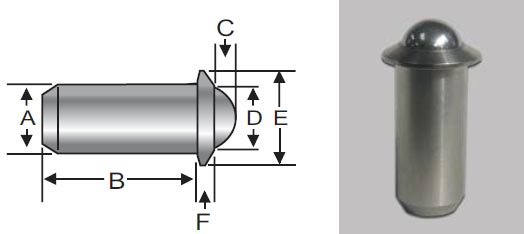 Ball /& Spring Plunger SWPF10-8BL Press Fit Ball Nose Plunger Light End Force with Stainless Ball S/&W Manufacturing Co Inc.