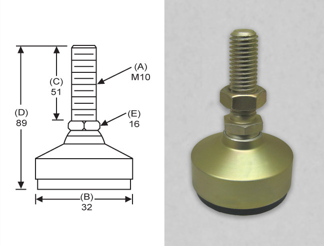 Inc. Level-It Leveling Mount MB-SW1 Stud Style Leveler S/&W Manufacturing Co