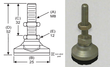 Level-It Leveling Mount MT-SW6L Anti-Vibe Tapped Style Leveler S/&W Manufacturing Co Inc.