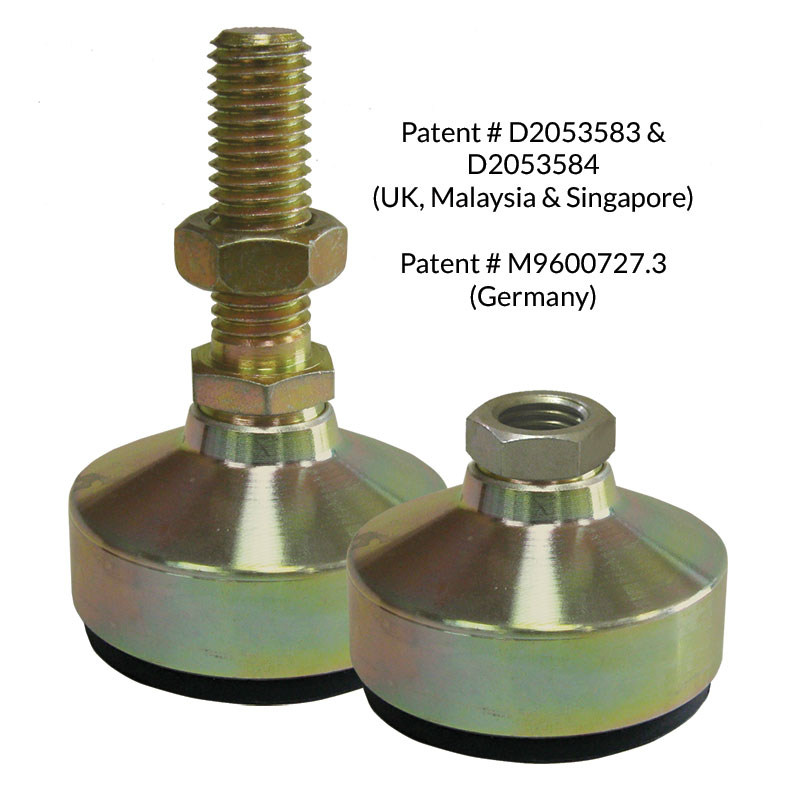 Yellow Zinc Anti-Vibration Load Capacity BSW-2H 3-3/4 Height S W Leveling Mount 2400 lb Yellow Zinc Anti-Vibration Load Capacity BSW-2H 3-3/4 Height S W Leveling Mount 2400 lb