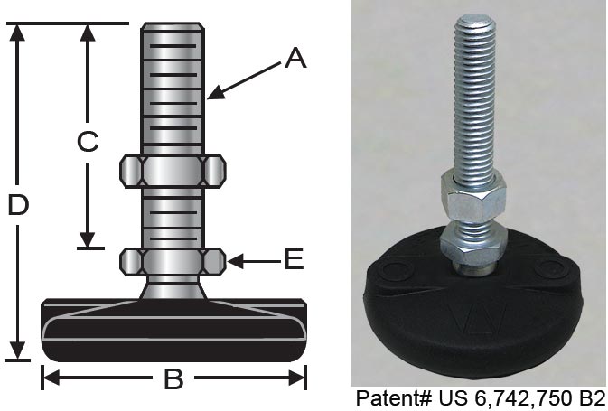 Inc. Glide-Rite Leveling Mount SG-08 Stud Style Leveler S&W Manufacturing Co Inc. Glide-Rite Leveling Mount SG-08 Stud Style Leveler S&W Manufacturing Co