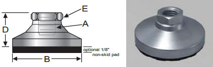 Inc. Level-It Leveling Mount NSTS-4 Tapped Style Non Skid Leveler S&W Manufacturing Co Inc. Level-It Leveling Mount NSTS-4 Tapped Style Non Skid Leveler S&W Manufacturing Co