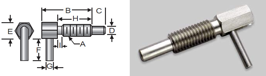 Hand Retractable Spring Plunger SLNW-7 Non Locking L-Handle Spring Plunger with Nylon Patch S&W Manufacturing Co Inc. Hand Retractable Spring Plunger SLNW-7 Non Locking L-Handle Spring Plunger with Nylon Patch S&W Manufacturing Co Inc.