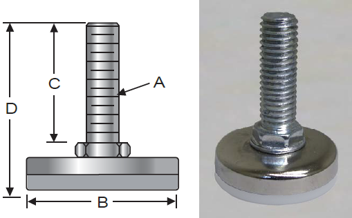 Glide-Rite Leveling Mount SMG07-EL Stud Style Leveler with Elastomer Glide-Rite Leveling Mount SMG07-EL Stud Style Leveler with Elastomer