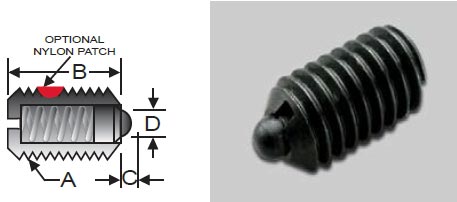 Ball & Spring Plunger SSW10-8-316 Spring Plunger Standard End Force S&W Manufacturing Co Inc. 