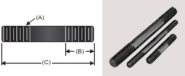 Left Hand Threaded Rod Bar Studs 304 Stainless M4,5,6,8,10,12,14,16,18,20,24 