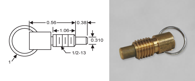 Inc. Hand Retractable Spring Plunger SLPR50 Stubby Pull Ring Locking Nose Without Nylon Patch S/&W Manufacturing Co