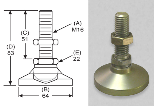Level-It Leveling Mount MB-SW3H Anti-Vibe Stud Style Leveler S&W Manufacturing Co Inc. Level-It Leveling Mount MB-SW3H Anti-Vibe Stud Style Leveler S&W Manufacturing Co Inc.
