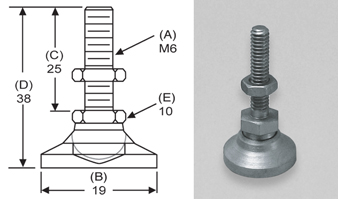 Inc. Level-It Leveling Mount MS-SW6 Stud Style Leveler S&W Manufacturing Co Inc. Level-It Leveling Mount MS-SW6 Stud Style Leveler S&W Manufacturing Co