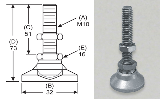 Level-It Leveling Mount MB-SW3H Anti-Vibe Stud Style Leveler S&W Manufacturing Co Inc. Level-It Leveling Mount MB-SW3H Anti-Vibe Stud Style Leveler S&W Manufacturing Co Inc.