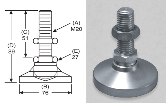 Inc. Level-It Leveling Mount MS-SW2 Stud Style Leveler S&W Manufacturing Co Inc. Level-It Leveling Mount MS-SW2 Stud Style Leveler S&W Manufacturing Co