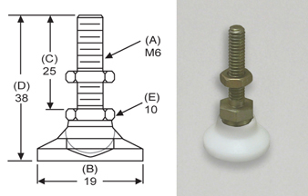 Level-It Leveling Mount SMS-WD4 Delrin Stud Style Leveler S&W Manufacturing Co Inc. Level-It Leveling Mount SMS-WD4 Delrin Stud Style Leveler S&W Manufacturing Co Inc.