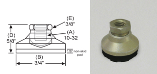 Inc. Level-It Leveling Mount NSTS-4 Tapped Style Non Skid Leveler S&W Manufacturing Co Inc. Level-It Leveling Mount NSTS-4 Tapped Style Non Skid Leveler S&W Manufacturing Co