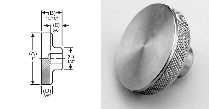 USA Made 1/4-20 knurled clamp knob Package of 5 