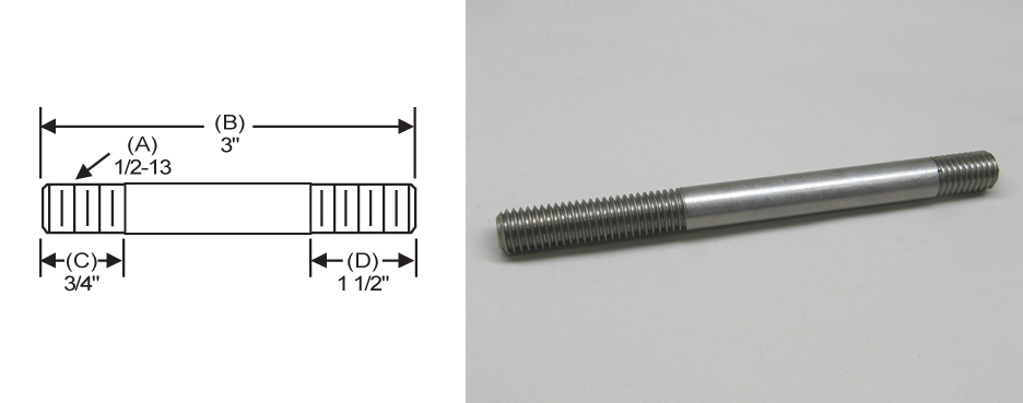 Setup Stud Stainless Steel Set Up Stud | S&W Manufacturing