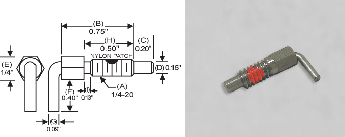 Hand Retractable Spring Plunger SLNW-7 Non Locking L-Handle Spring Plunger with Nylon Patch S&W Manufacturing Co Inc. Hand Retractable Spring Plunger SLNW-7 Non Locking L-Handle Spring Plunger with Nylon Patch S&W Manufacturing Co Inc.
