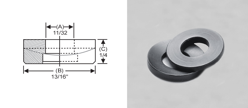 SSPW Spherical Washers sold in pairs 303 Stainless Steel SSPW Spherical Washers sold in pairs 303 Stainless Steel