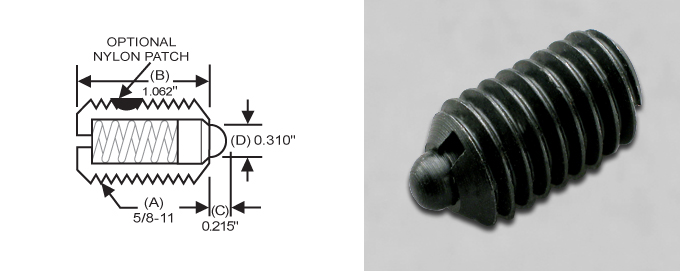 Ball & Spring Plunger SSW10-8S-316 Short Spring Plunger Standard End Force S&W Manufacturing Co Inc. Ball & Spring Plunger SSW10-8S-316 Short Spring Plunger Standard End Force S&W Manufacturing Co Inc.