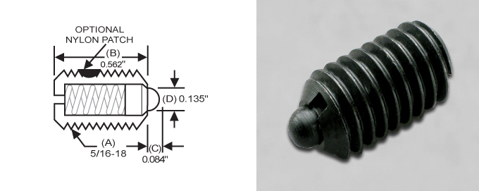 Ball & Spring Plunger SSW10-4BL-316 Ball Plunger with Heavy & Light End Force S&W Manufacturing Co Inc. Ball & Spring Plunger SSW10-4BL-316 Ball Plunger with Heavy & Light End Force S&W Manufacturing Co Inc.