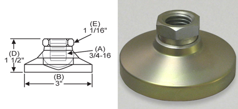 Anti-Vibe Vibration Control Mount SS-TSW-5M Tapped Style Leveler S&W Manufacturing Co Inc. Anti-Vibe Vibration Control Mount SS-TSW-5M Tapped Style Leveler S&W Manufacturing Co Inc.