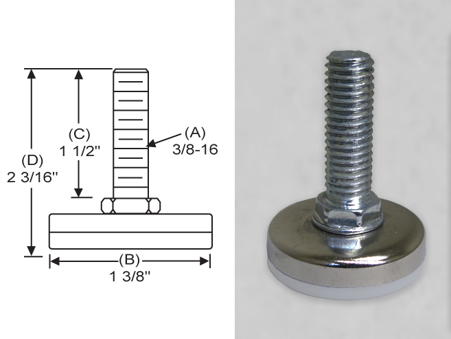 Glide-Rite Leveling Mount SG010-EL Stud Style Leveler with Elastomer Glide-Rite Leveling Mount SG010-EL Stud Style Leveler with Elastomer